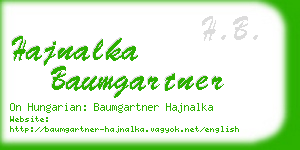 hajnalka baumgartner business card